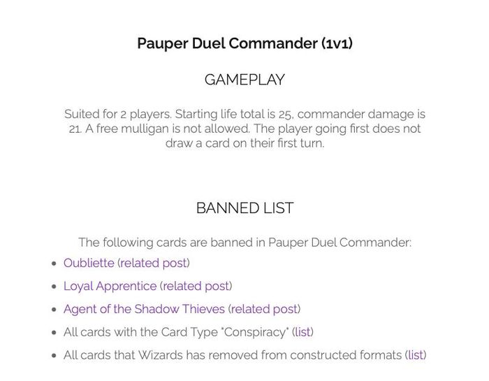 Pauper Duel Commander